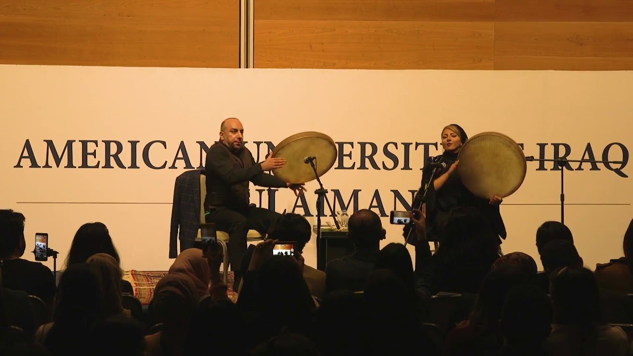Daf (framedrum) duet by Asal Malekzadeh & Hajar Zahawy in American university