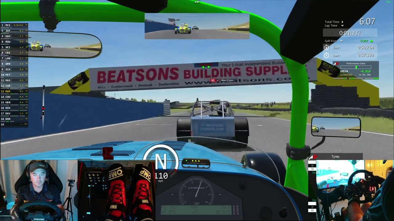 Highlight: Assetto Corsa Caterham 420R Knockhill Race 1