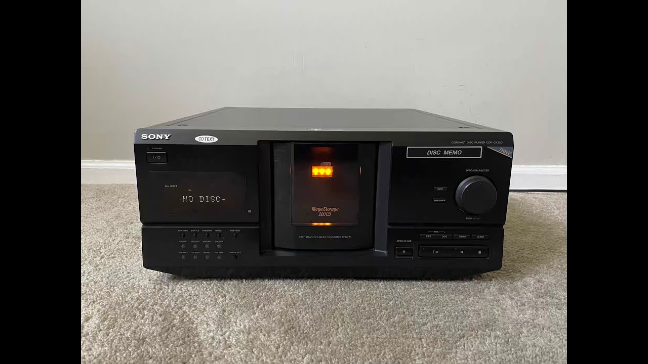 Sony CDP-CX220 Mega Storage 200 Compact Disc CD Player Changer
