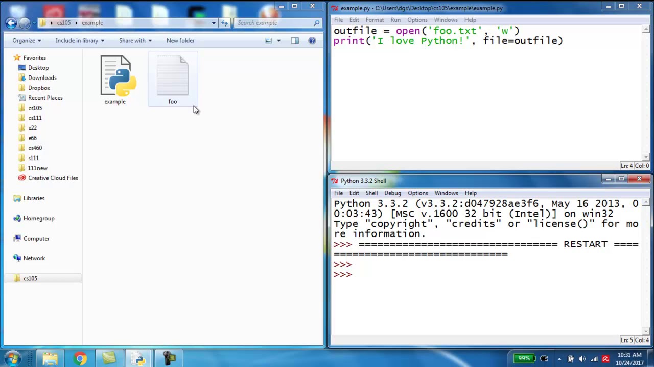 Working with Text Files; File Writing