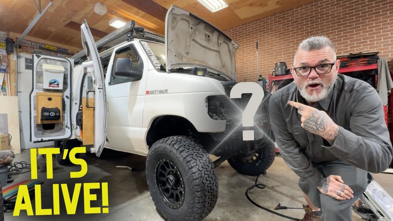 THE BIG DAY IS HERE. The Ultimate Camper Van Has a RUNNING ENGINE. It Started!!!