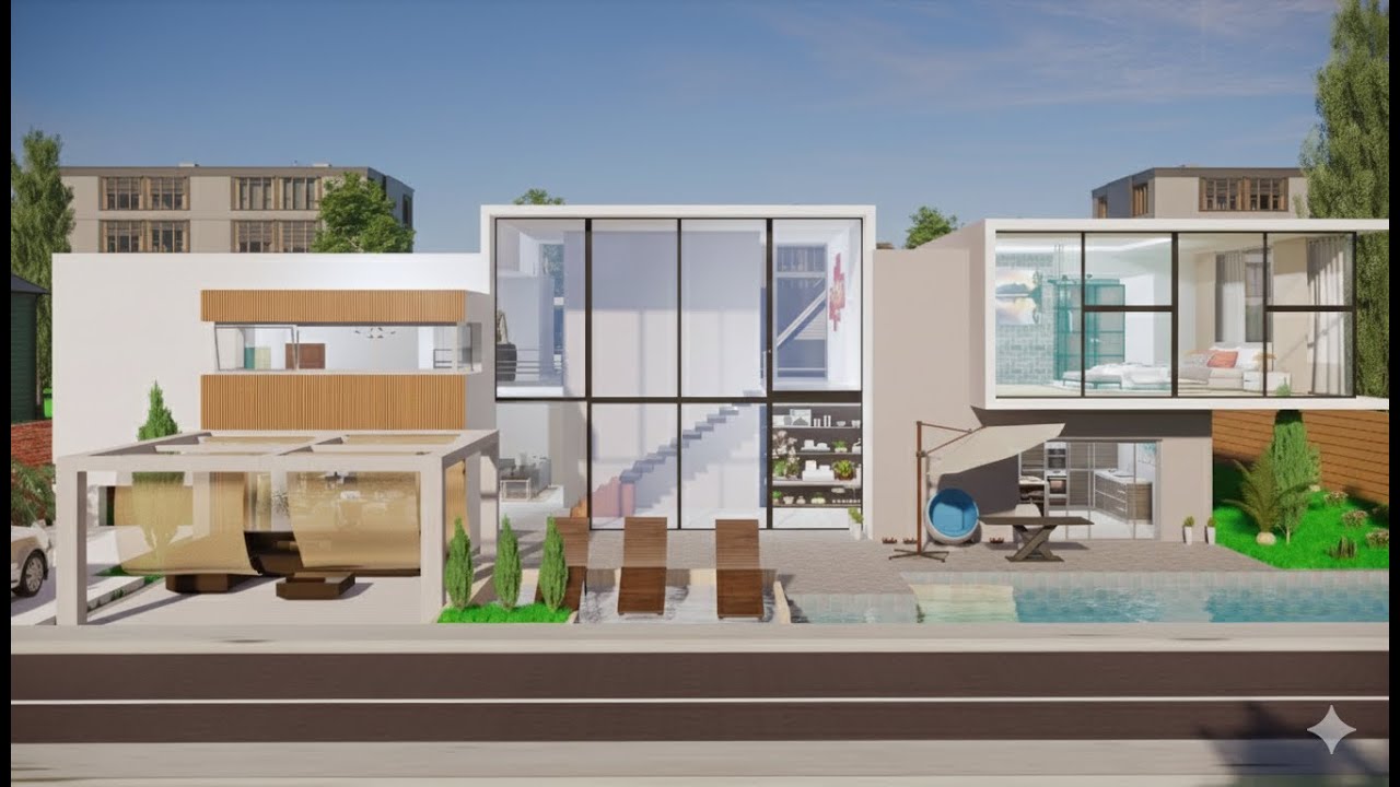 Luxury Modern Home 3D Render – Absolutely Breathtaking!  | Realistic 3D Animation | rendering 9