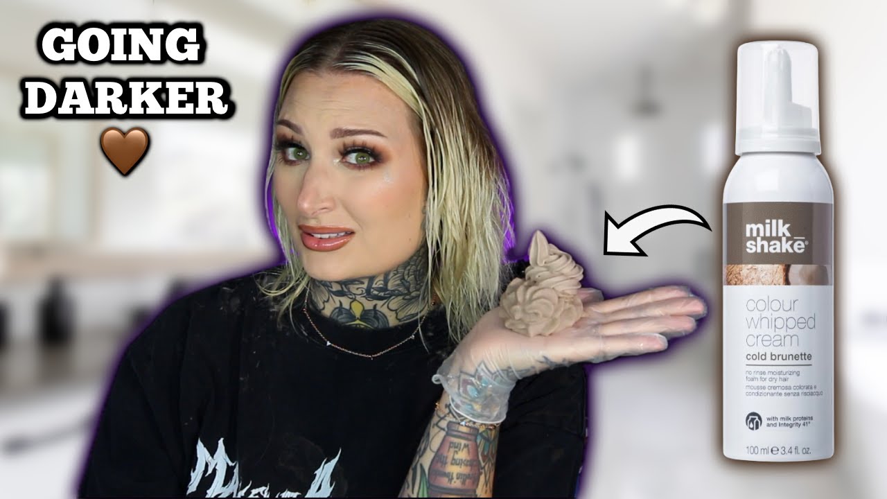Dyeing My Hair With Foam | Milkshake Whipped Cream Cold Brunette