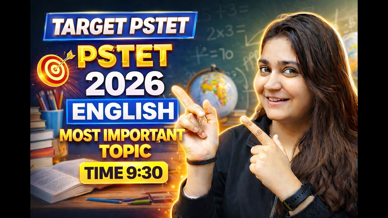 Pstet 2026 | English Most Important Topic | English Preparation By Isha mam