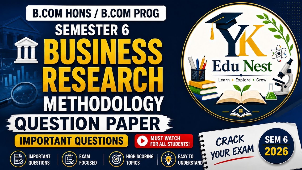 Business Research Methodology | B.Com Hons / B.Com Prog | Semester 6 | Important Ques | 2026 Exam
