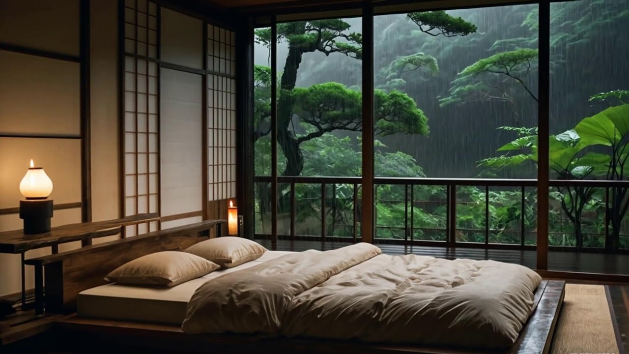Rainy Zen Retreat with Piano Music 🌧️ | Calm Your Mind, Heal Your Soul,Rainy Atmosphere,Sleep 1