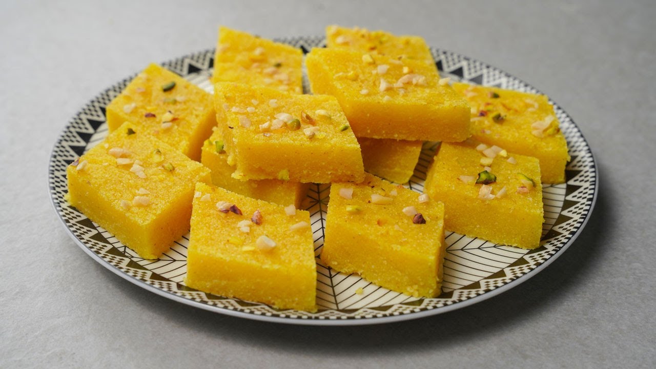Suji Custard barfi | Custard Suji Halwa Recipe | Yummy