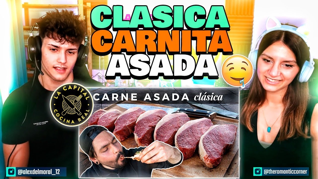 🇪🇸 ESPAÑOL REACCIONA a CLÁSICA 🥩 CARNITA ASADA 🥩 LA CAPITAL *qué sabroso!*  @CygnusyRomanticVlogs