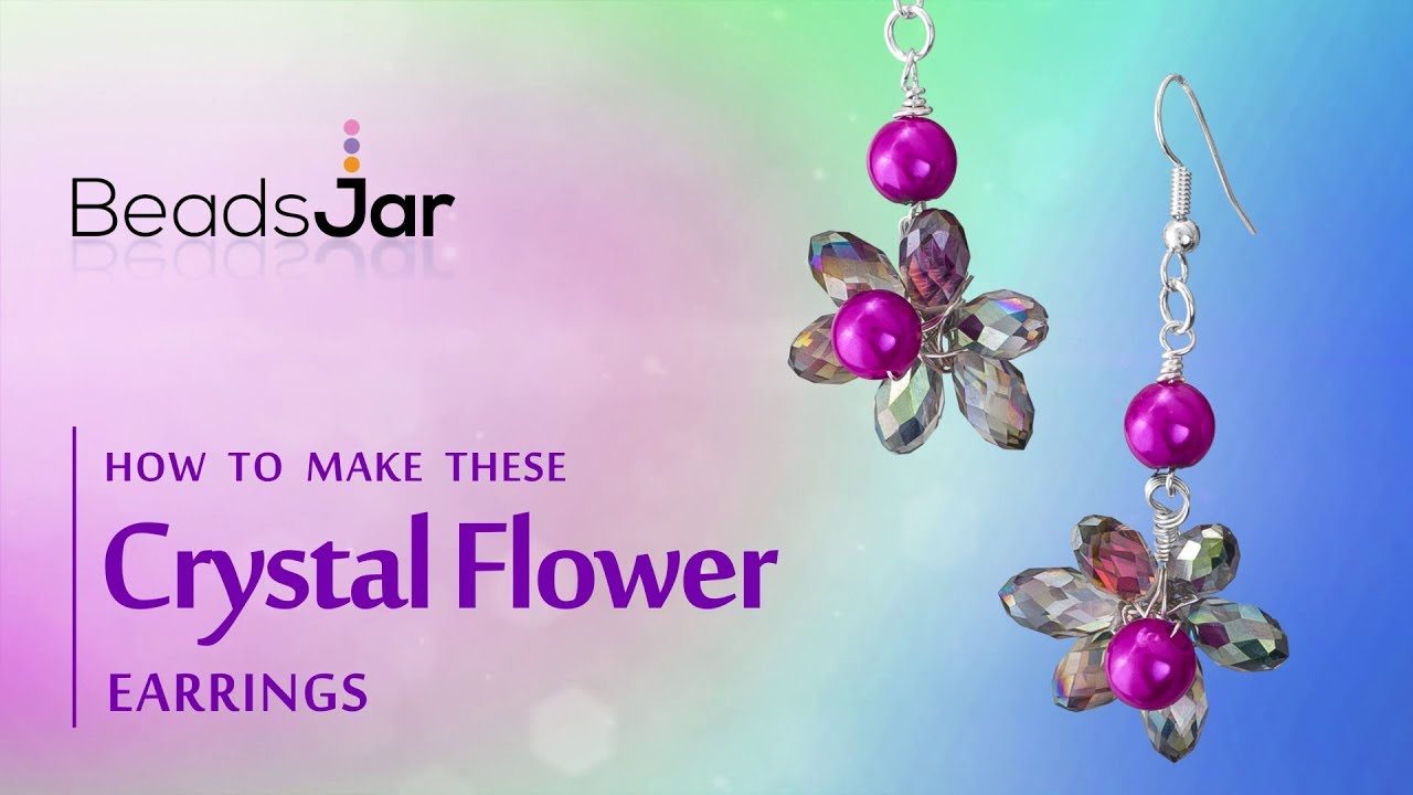 Crystal Flower Earrings
