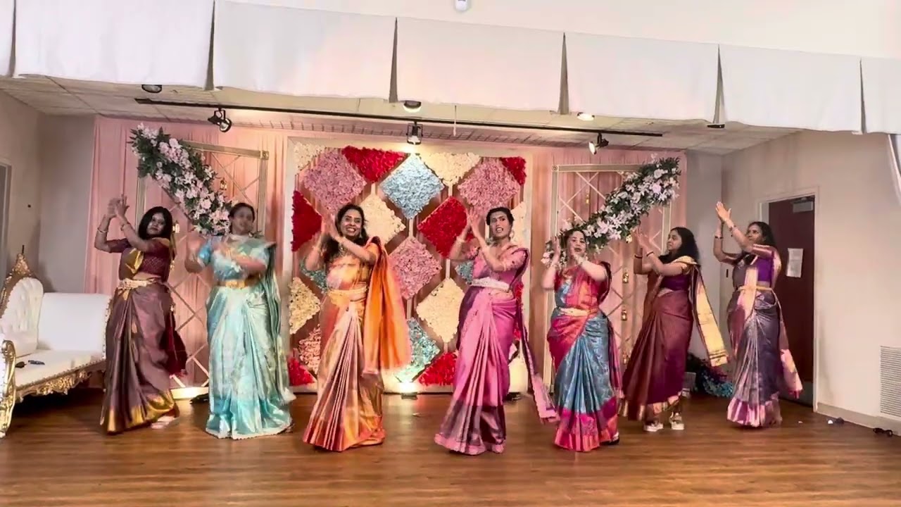 Half Saree function group dance /Telugu hit songs / Telugu songs/ Women’s Group Dance