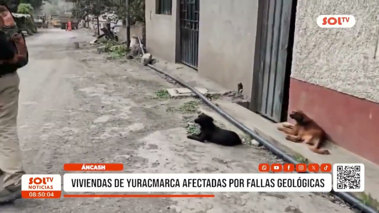 Áncash: viviendas de Yuracmarca afectadas por fallas geológicas