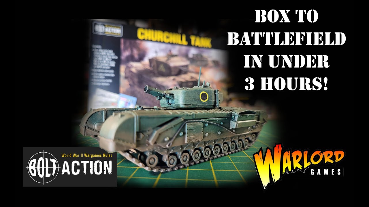 Скоростная сборка и скоростная покраска танка Churchill AVRE от Warlord Games для Bolt Action