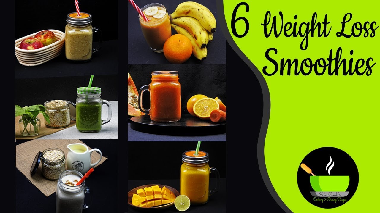 6 Weight Loss Smoothie Recipes  | Healthy Breakfast Smoothie Recipes | Detox Smoothies