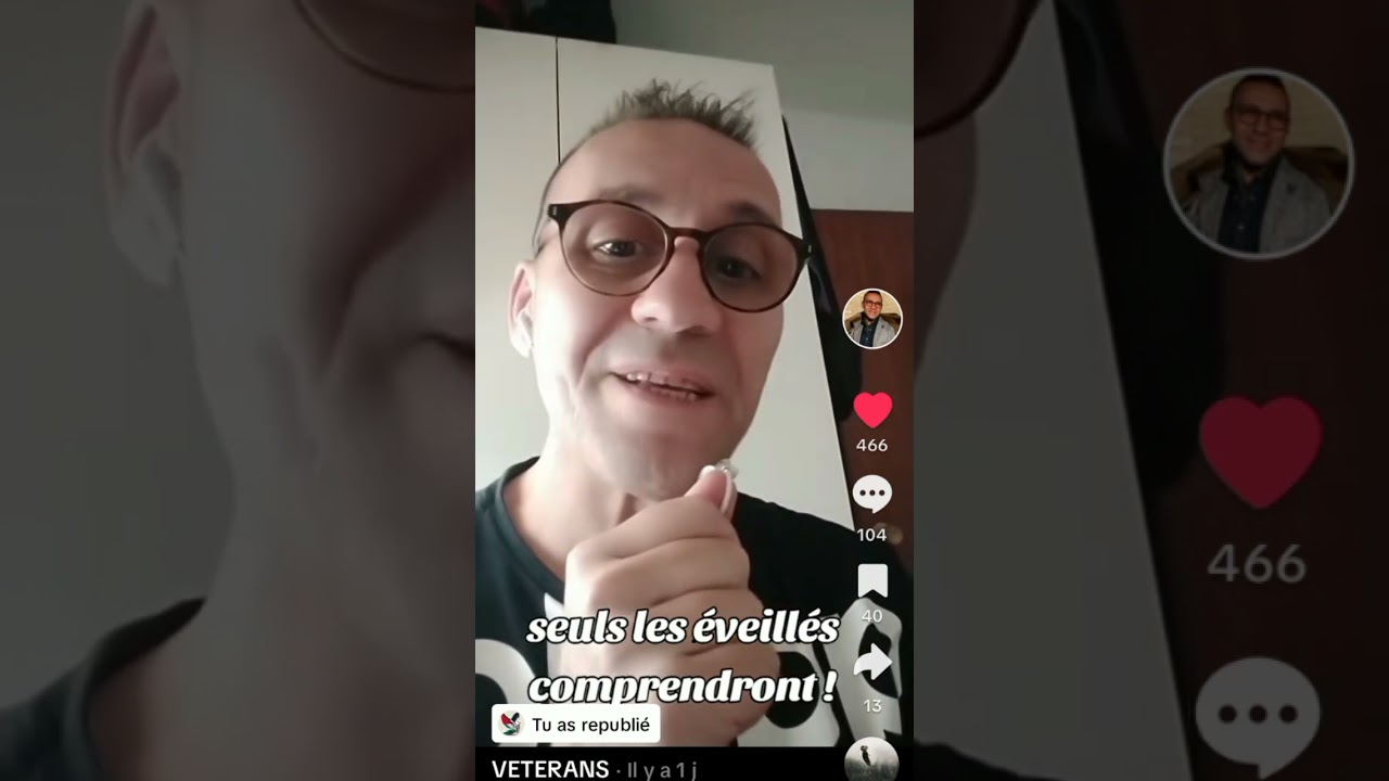 message aux &eacute;veill&eacute;s. Vid&eacute;o sur tiktok, le week-end pass&eacute;, mi juin 2024, un ancien v&eacute;t&eacute;ran