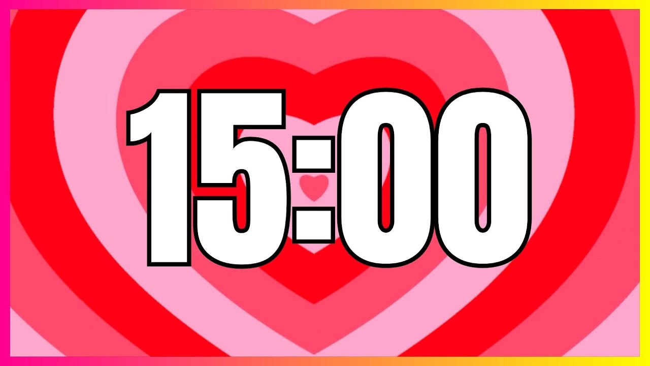 15 Minute Timer With Relaxing Music | Valentine - Love |