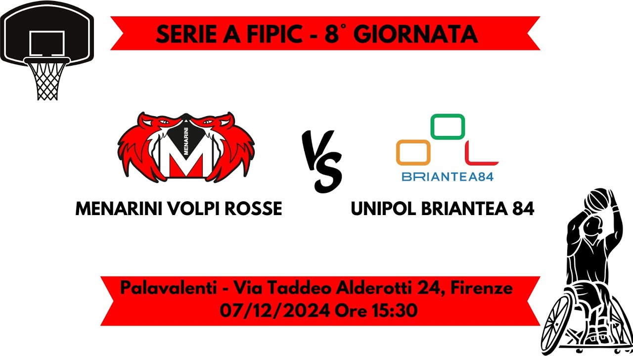 🏀 Volpi Rosse Menarini vs Unipol Briantea 84 🏀