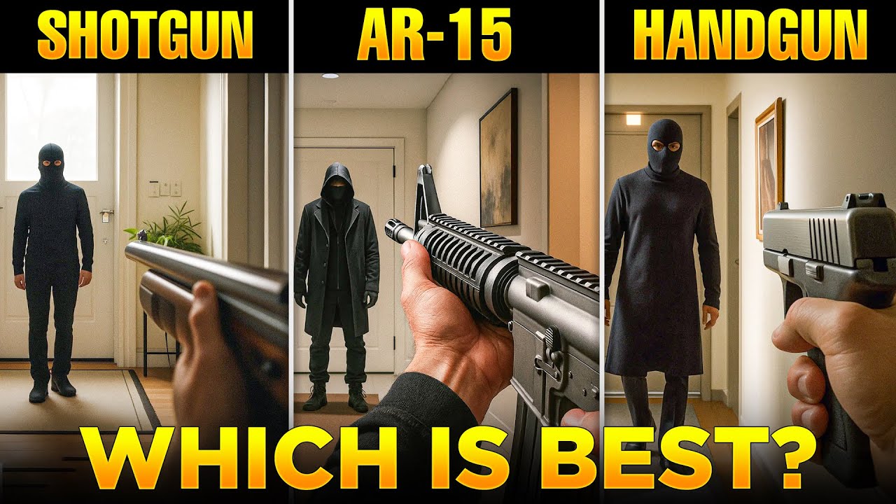 Какое огнестрельное оружие лучше всего подходит для самообороны? AR-15, дробовик или пистолет