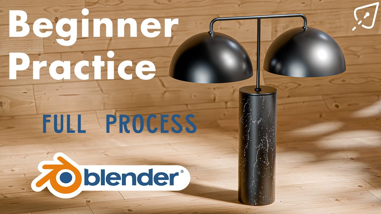 Blender Beginner Tutorial - Table Lamp - Practice Series Blender 4.0 (Cycles)