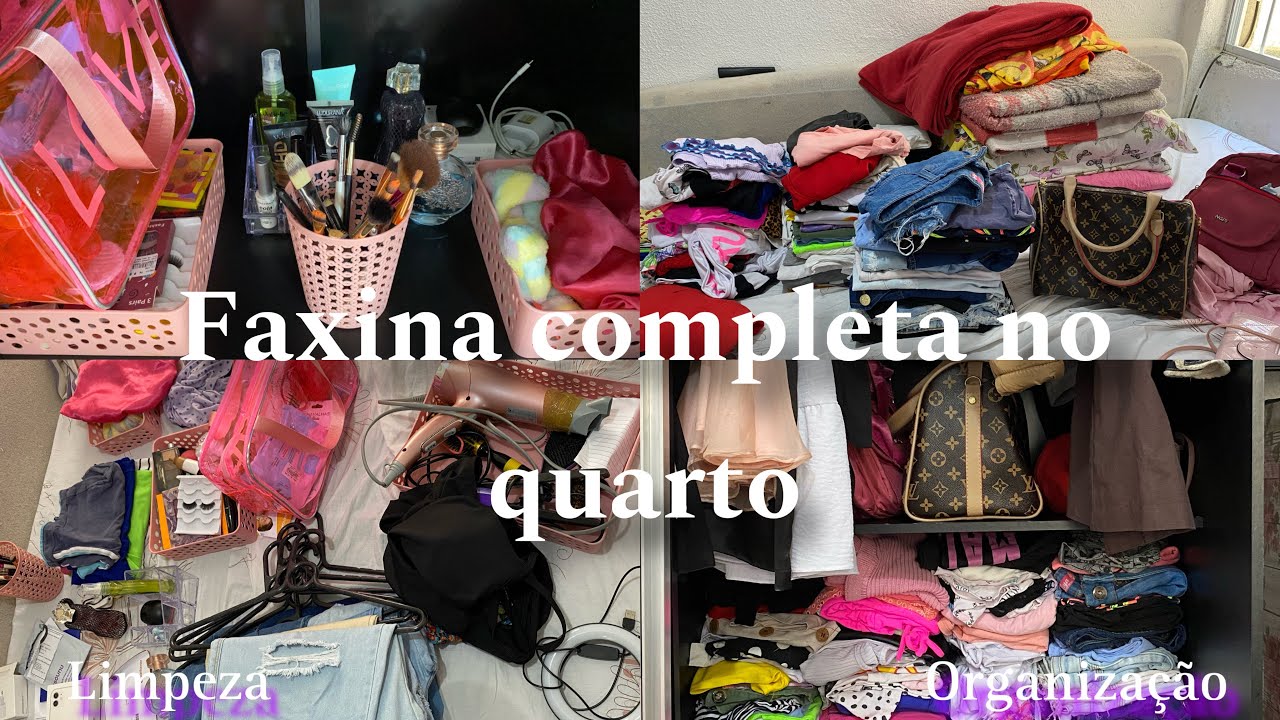 LIMPANDO MEU QUARTO FAXINA + ORGANIZAÇÃO COMPLETA 💖🫧