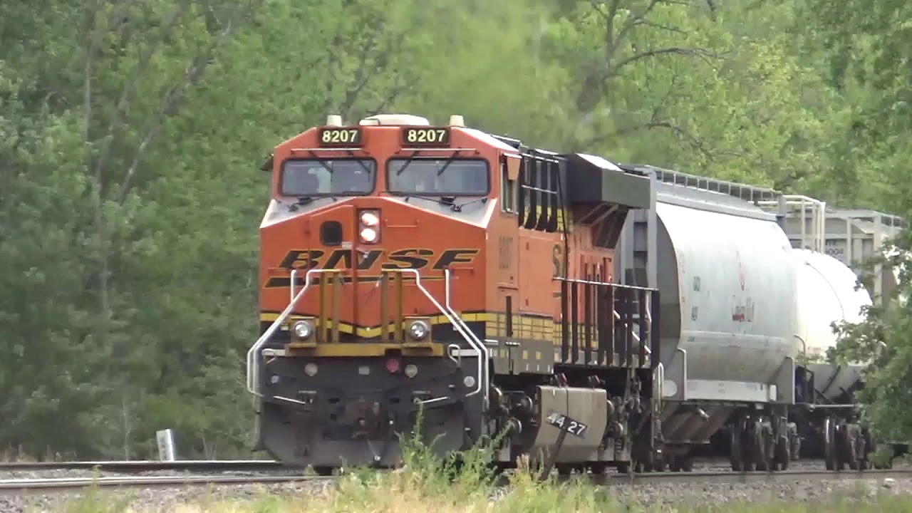 BNSF Manifest freight at Barstow, IL and pace DPU August 31, 2019