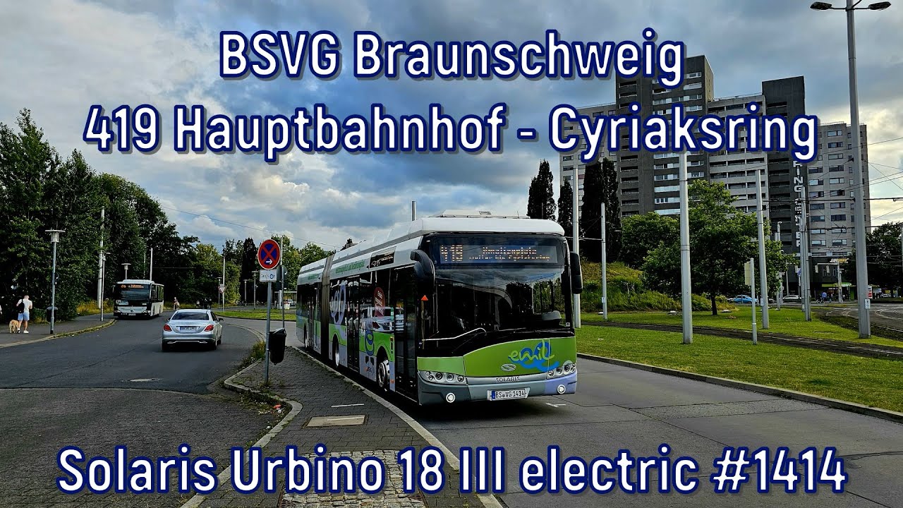 BSVG Braunschweig - Linie 419, Solaris Urbino 18 III electric #1414