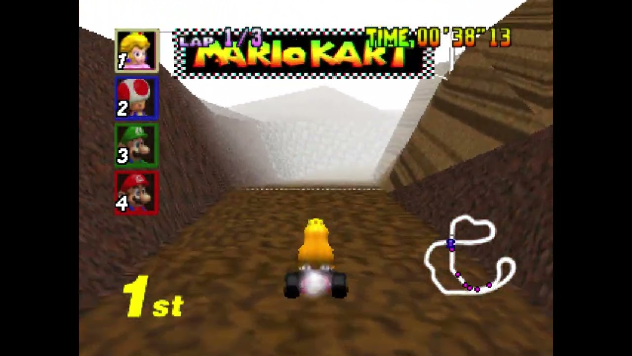 Mario Kart 64 - Flower Cup 150cc (Peach Gameplay)