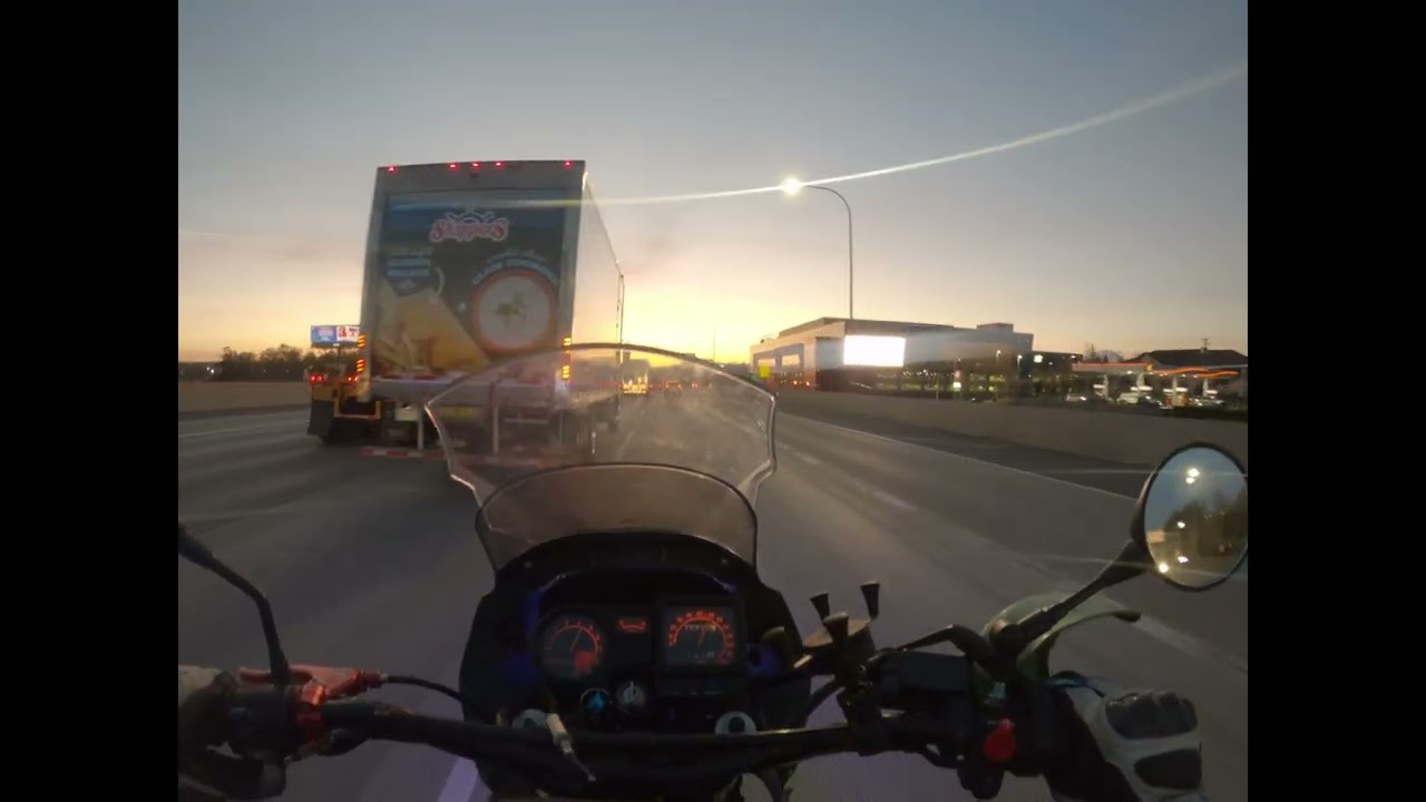 Riding the KLR 650 on I-5 (Video archive)