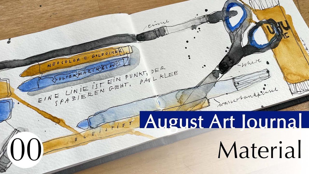 August Artjournal 2025 | Packliste – Material für die kreative Sommerchallenge
