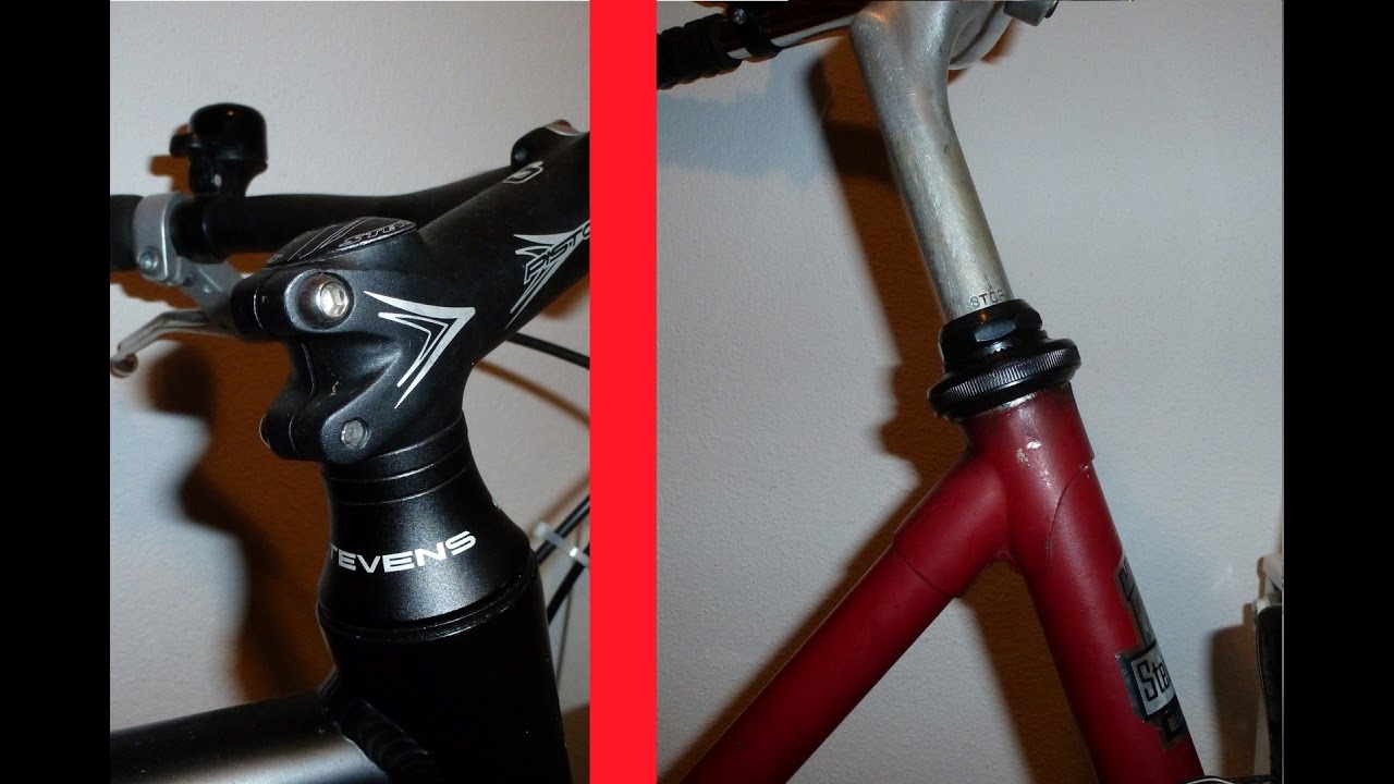 Vergleich klassischer Steuersatz und Aheadsteuersatz (difference quill versus threadless stem)