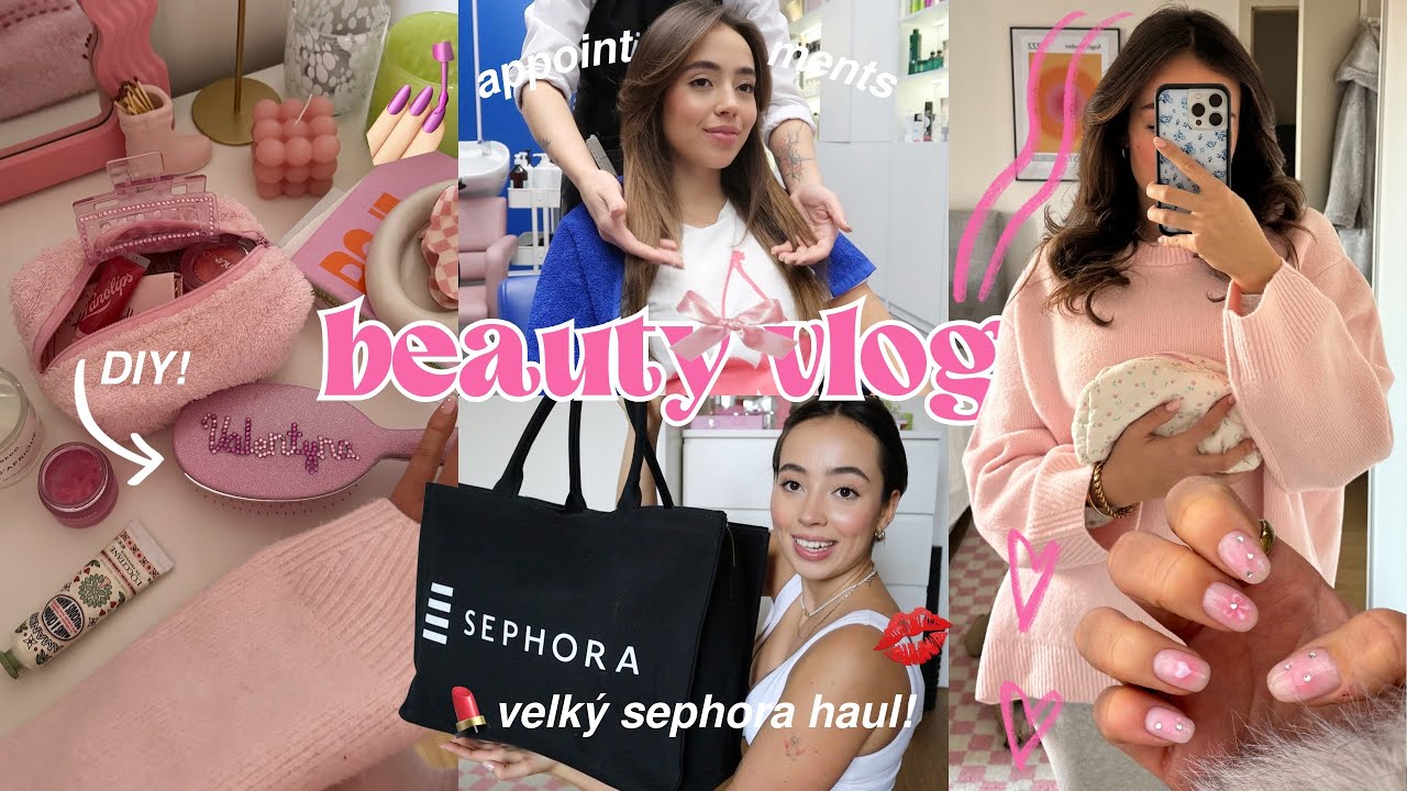 ULTIMATE BEAUTY VLOG - nov&eacute; nehty, foukan&aacute;, Sephora haul, DIY & self tanning produkty 🎀