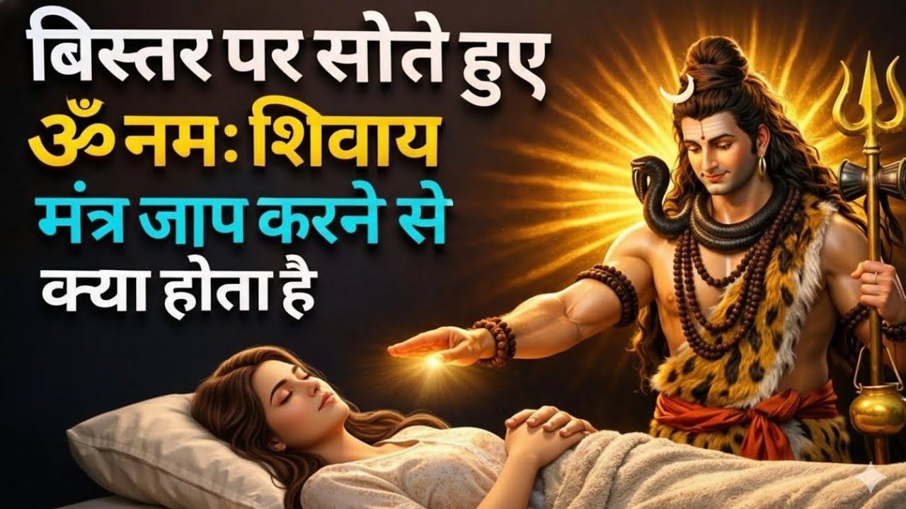 ✅🕉️जब कोई व्यक्ति सोने से पहले या बिस्तर पर लेटे हुए “ॐ नमः शिवाय” मंत्र का जाप करता है,#mahadev