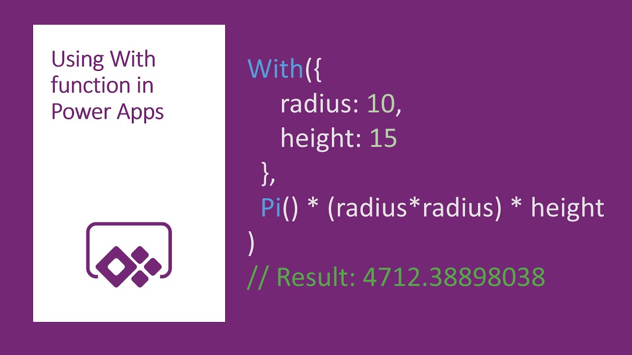 Using PowerApps With function