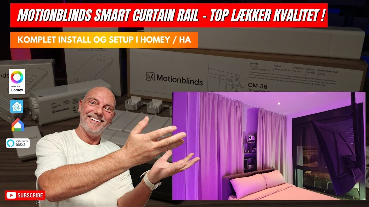 Motionblinds Smart Curtain Rail ! - TOP Lækkert, TOP Kvalitet !