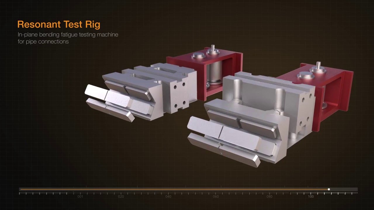 Resonant test rig for drill collar bending fatigue
