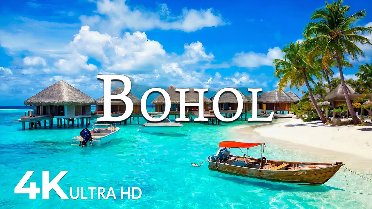 FLYING OVER BOHOL (4K UHD) &ndash; Soothing Music Along With Beautiful Nature Video - 4K Video ULTRA HD