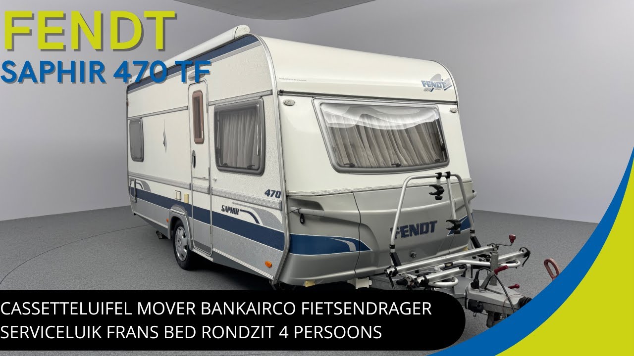 Fendt Saphir 470 TF 2007 | NETTE CARAVAN GESCHIKT VOOR EEN VAKANTIE MET HET GEZIN MET ACCESSOIRES