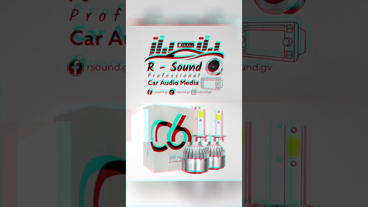 C6 LED Headlight All in One Compact Design Imported High Power Flip Chip Standard #rsound