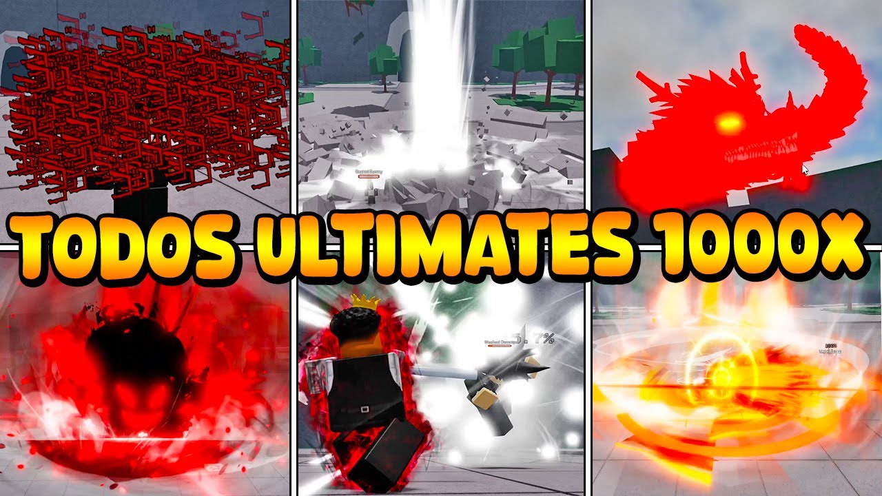 USEI O ULTIMATE DE TODOS PERSONAGENS 1000X NO THE STRONGEST BATTLEGROUNDS!!!!