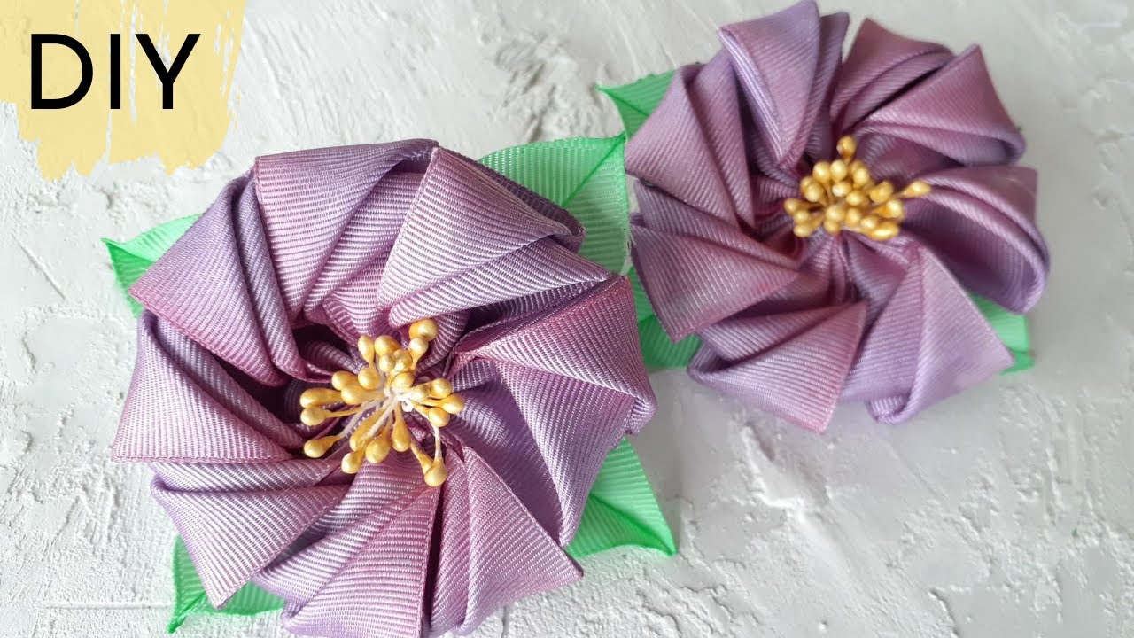 How to Make Easy Grosgrain Ribbon Flower | DIY Craft Tutorial