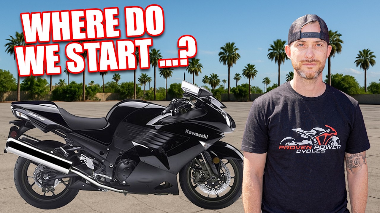 Этот мотоцикл Kawasaki ZX14 2006 года выпуска нуждается во ВСЁМ ремонте...