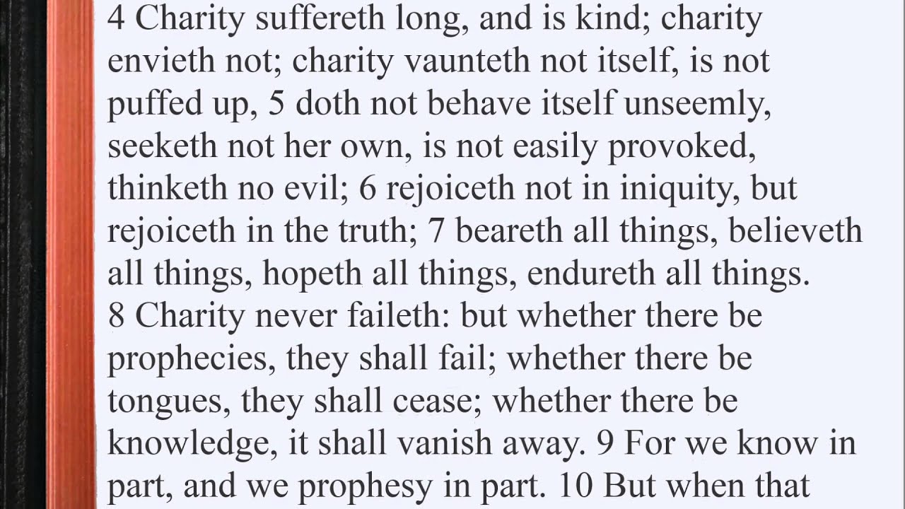 1 Corinthians 13:1-13 ♩♫ KJV Scripture Song, Full Chapter