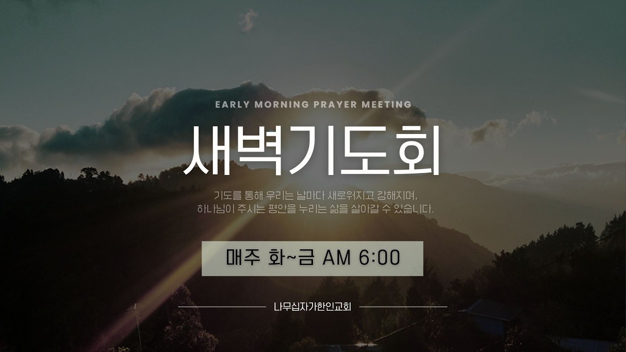 2026.2.26 새벽기도회 : 요한복음 8장 21-30절