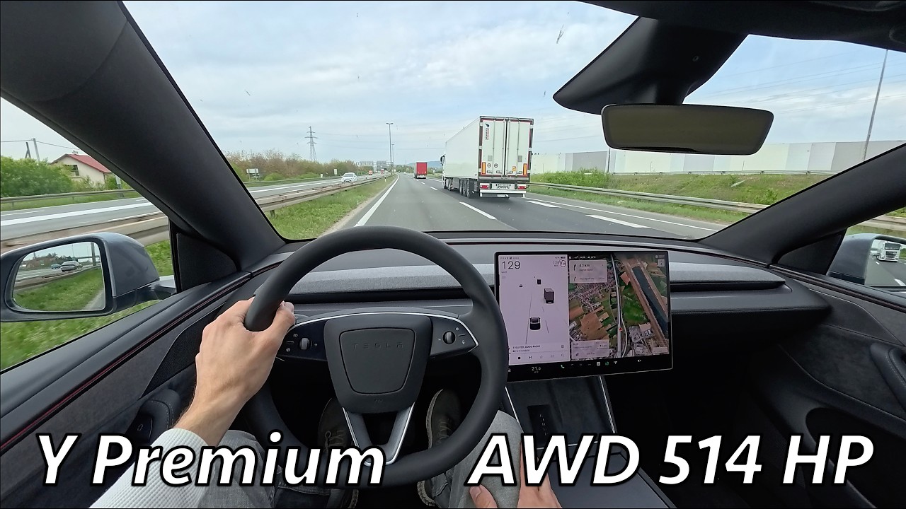 Tesla Model Y Premium AWD 2027 POV Driving Review (Black Headliner)