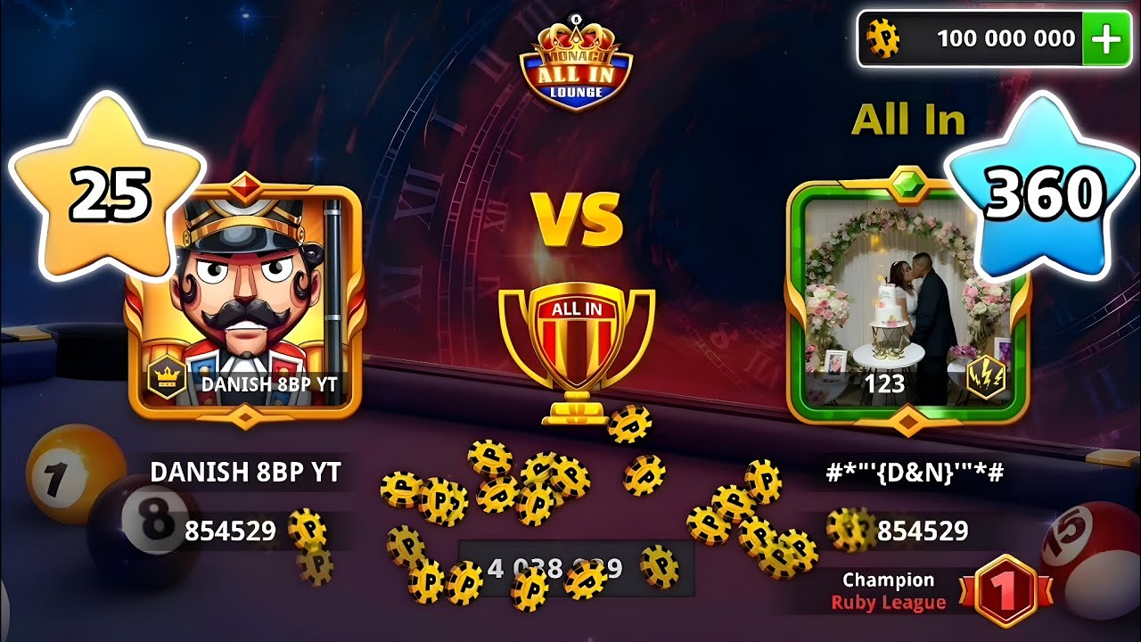 Level 25 Vs Level 360 😭  Table All in 8 ball pool | Insane Indirect Gameplay 🔥 | DANISH 8BP YT