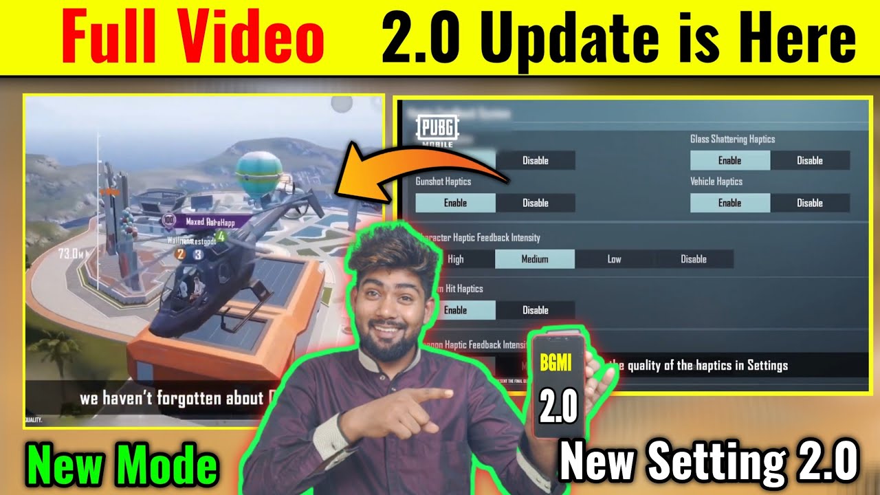 Official 😋 All New Update Release | BGMI 2.0 New Map,Mode,Setting | Prajapati Gaming