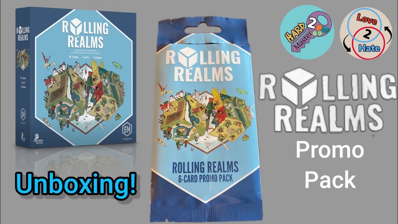 Unboxing of Rolling Realms Promo Pack for Rolling Realms from Stonemaier Games