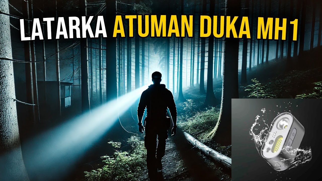 ATUMAN DUKA MH1 - Inteligentna Latarka Czołowa LED z Czujnikiem Ruchu! Perfekcyjne Oświetlenie.