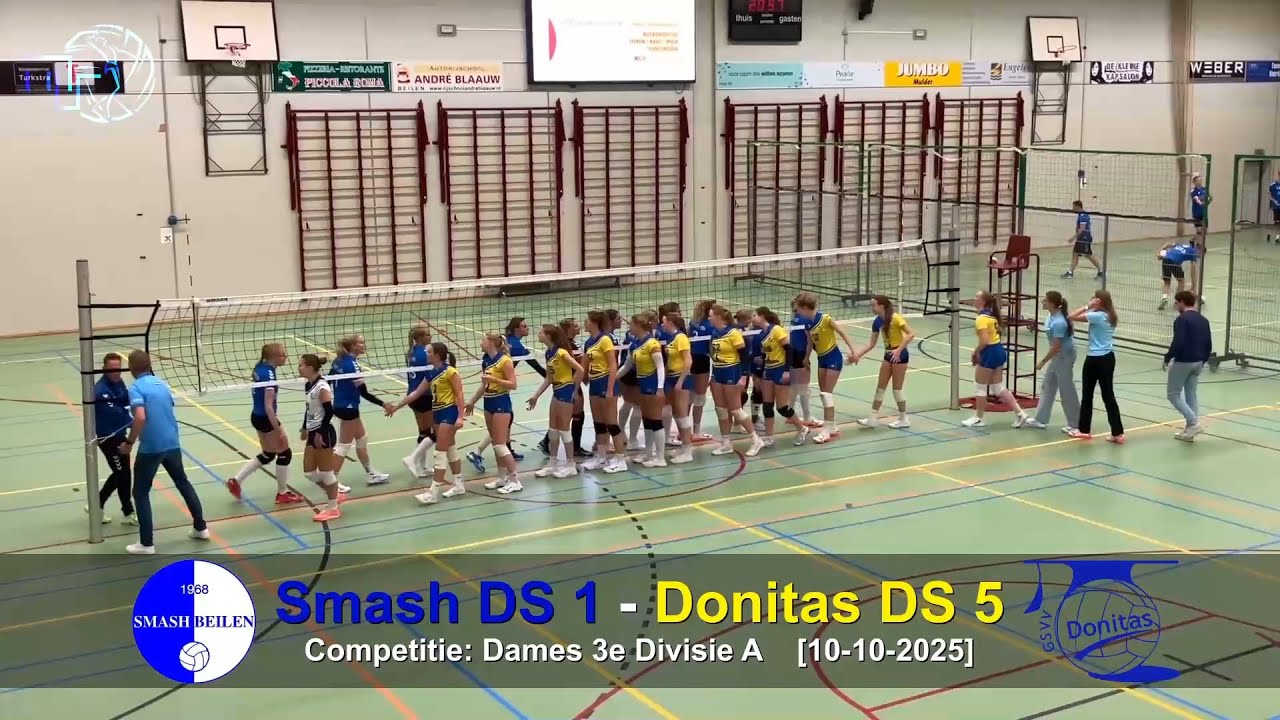 Volleybal Dames 3e Divisie A: Smash D1 - Donitas D5 [10-10-2025]
