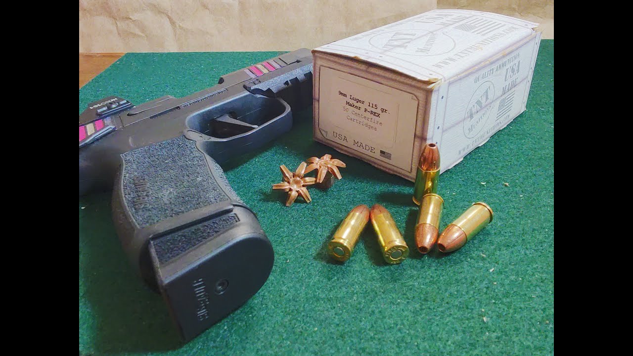 🦎P-REX Maker Bullets - 9mm! TNTmunitions ~ Solid Copper🧨 SIG P365 XL Ballistic test, Gel test