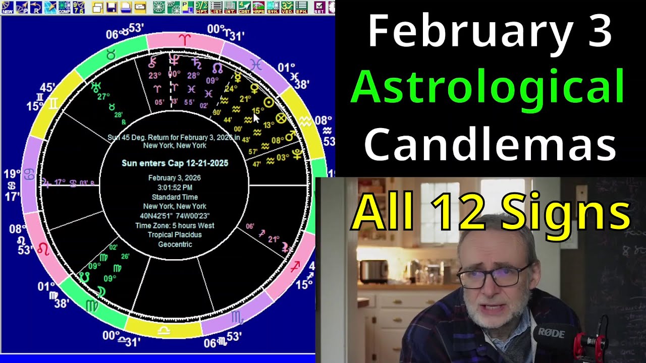 Tues February 3 2026 astrology, ALL 12 SIGNS, Candlemas